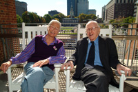 Barbara Gittings and Frank Kameny in 2005